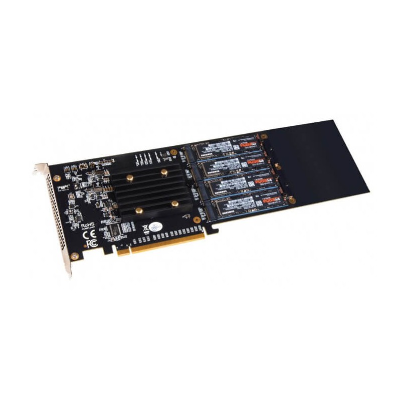 Sonnet Fusion M.2 NVMe SSD 4×4 PCIe Card Silent