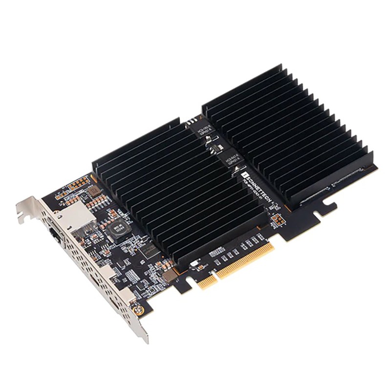 Sonnet McFiver wielofunkcyjna karta PCIe 2x M.2 NVMe SSD, 1x 10GbE i 2x USB-C 10Gbps