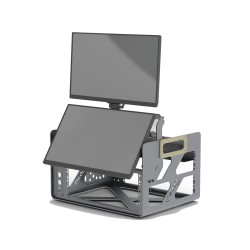 Abart Pro goRACK™ 2x monitor 24″ 1x 4U19″ 1x 1U10″ 1x1U powerstrip