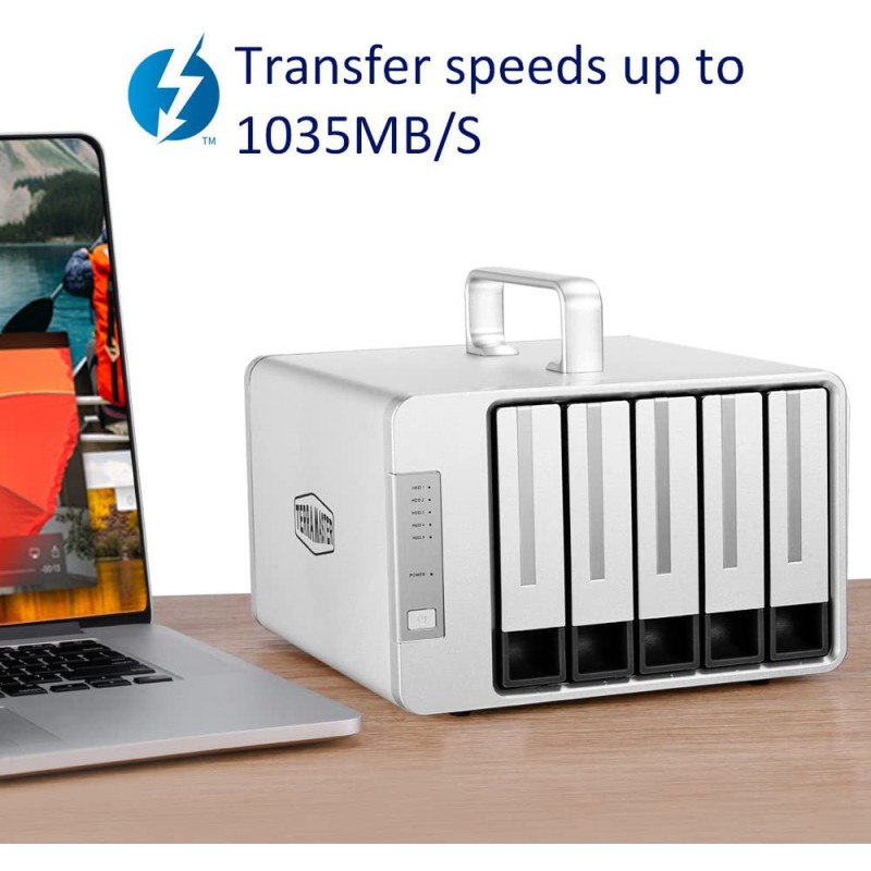 TerraMaster D5 Thunderbolt 3 – 5x HDD/SSD 0TB