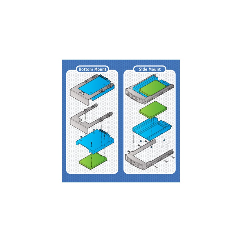Transposer, 2.5" SATA SSD to 3.5" Removable Tray Adapter