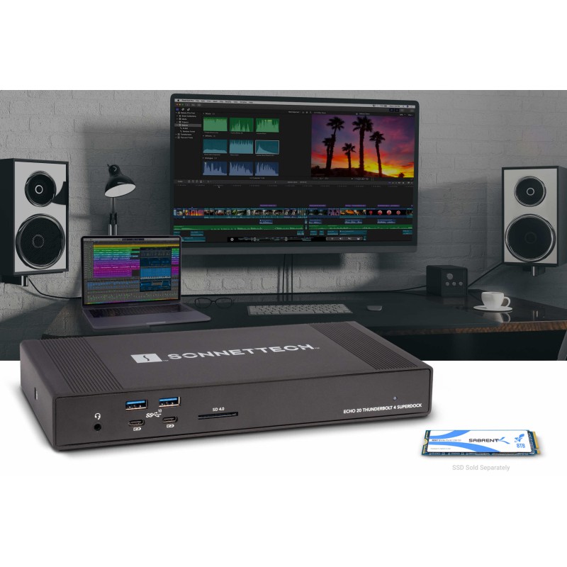 Sonnet Echo 20 Thunderbolt 4 SuperDock 2TB M.2 SSD NVMe 20 portów 100W