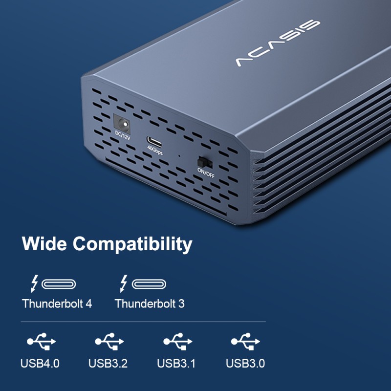 ACASIS U.2 | U.3 2,5" Enterprise NVMe SSD Thunderbolt 4 | USB-C 40 Gb/s enclosure