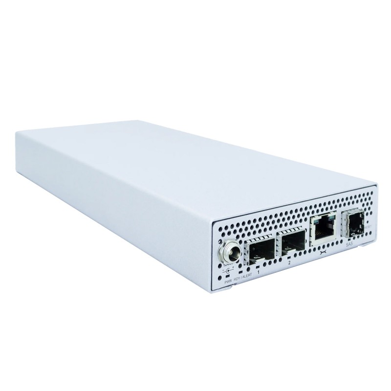 ATTO XstreamCORE ET 8100 TSE (TS0) Dual-Port 10Gb Ethernet to Single-Port 12Gb SAS intelligent Bridge SFP+ mod. incl.