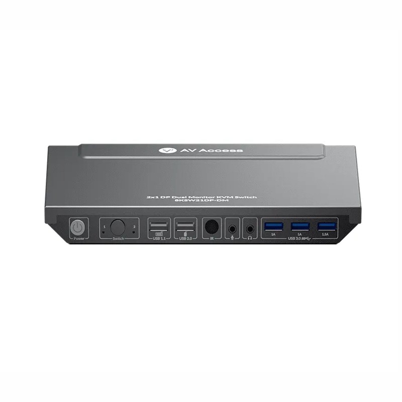 8K DisplayPort KVM Switch for Two Computers, Supports Dual Monitors & 144hz/165hz/240hz High Refresh Rate Gaming