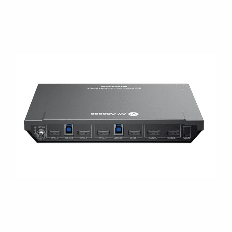 8K DisplayPort KVM Switch for Two Computers, Supports Dual Monitors & 144hz/165hz/240hz High Refresh Rate Gaming