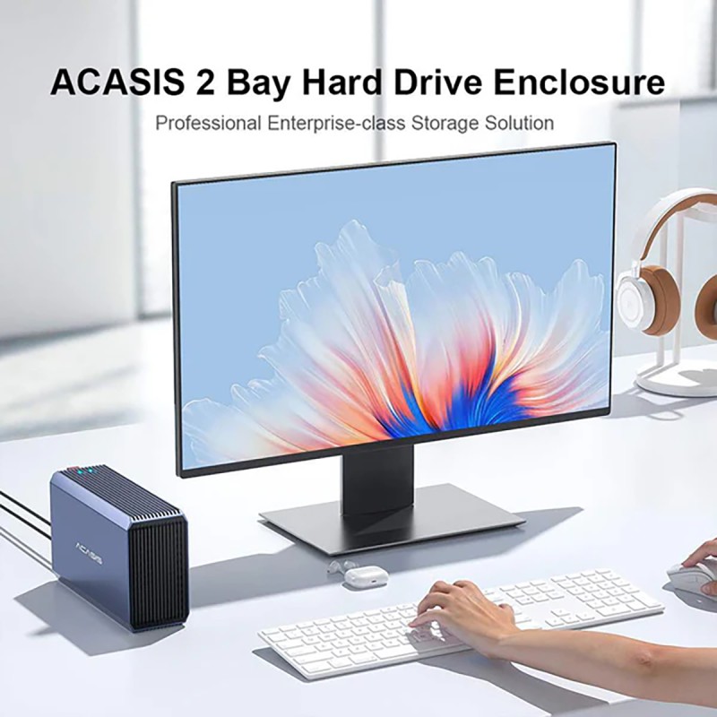40TB Acasis USB RAID Desktop Drive 2x 20TB Toshiba Enterprise HDD