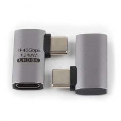 Adapter USB4 Thunderbolt 40Gb/s USB-C 240W 8K@60Hz lewy/prawy gniazdo/wtyk