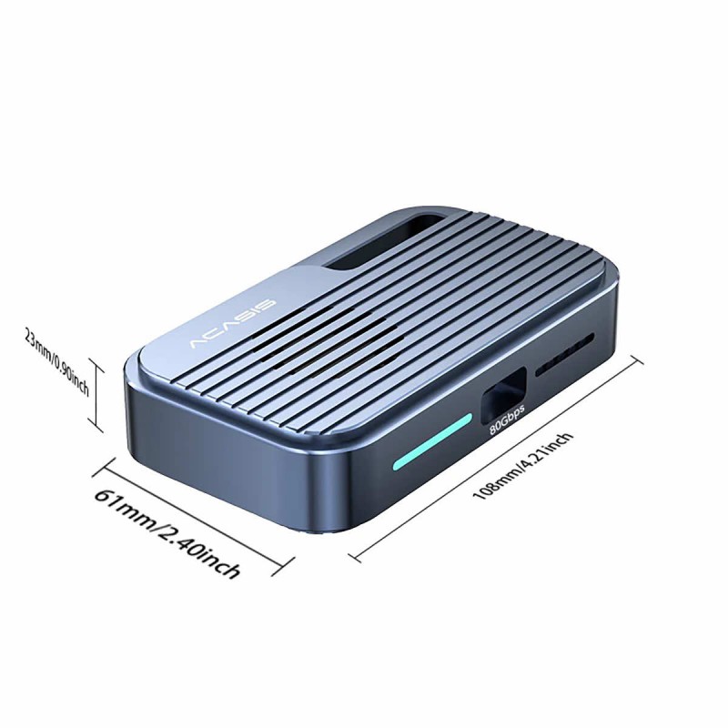 Acasis 80Gbps obudowa na dysk M.2 NVMe SSD kompatybilna z Thunderbolt 5, Thunderbolt 4 i 3 USB4 do 6000MB/s