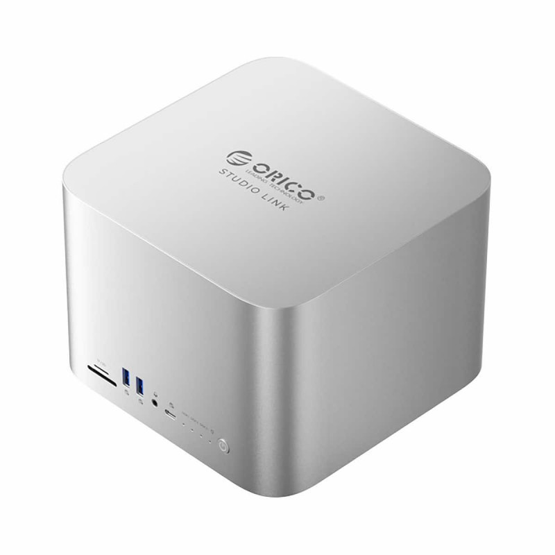Orico StudioLink MC35M stacja dokująca 13-w-1 10Gb/s 1x M.2 2xSATA RAID DisplayLink USB-A USB-C SD/TF Jack Combo HDMI DP