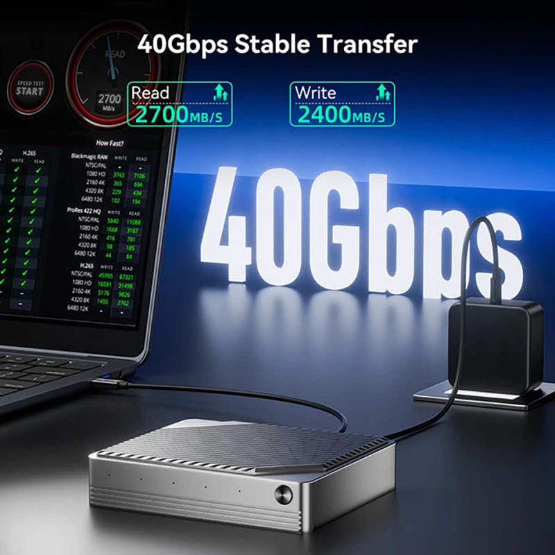 Obudowa Acasis Thunderbolt 40Gb/s USB4 4x NVMe SSD M.2 Software RAID