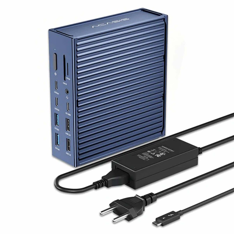 Acasis 21 Ports 40Gbps Thunderbolt 4 Docking Station USB-C, USB-A, LAN 2,5GbE, HDMI, minijack, microSD, SD