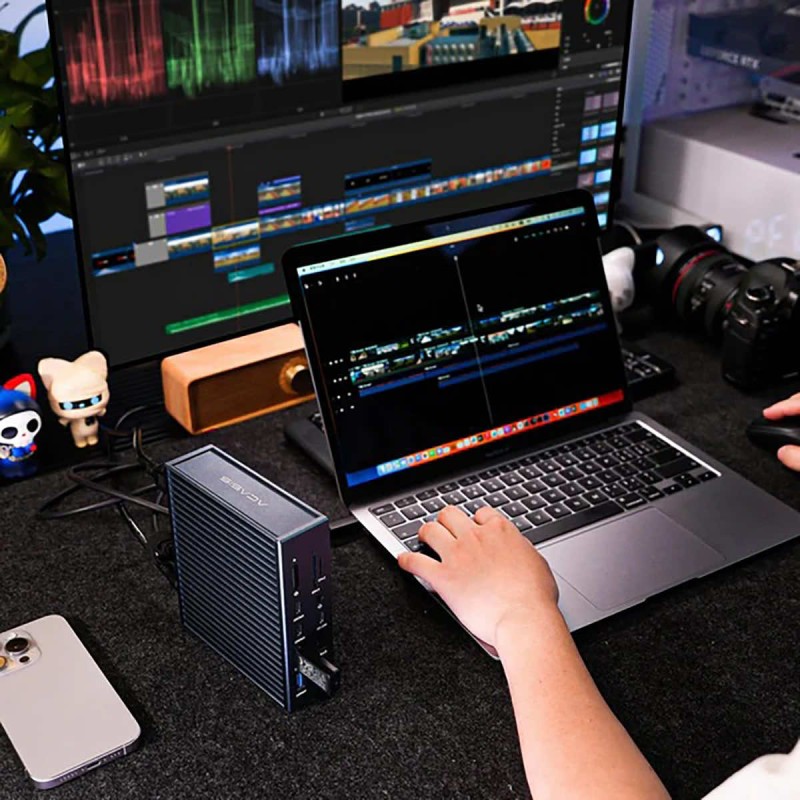 Stacja dokująca Acasis Thunderbolt 4 40Gbps 21 portów USB-C, USB-A, HDMI, LAN 2,5 GbE, microSD, SD, minijack
