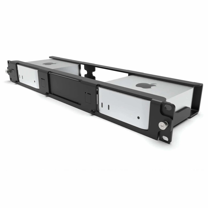 Rack mount MacRack Mac mini 2024+ Rack 19″ 2U for 1-3 Apple Mac mini 2024+
