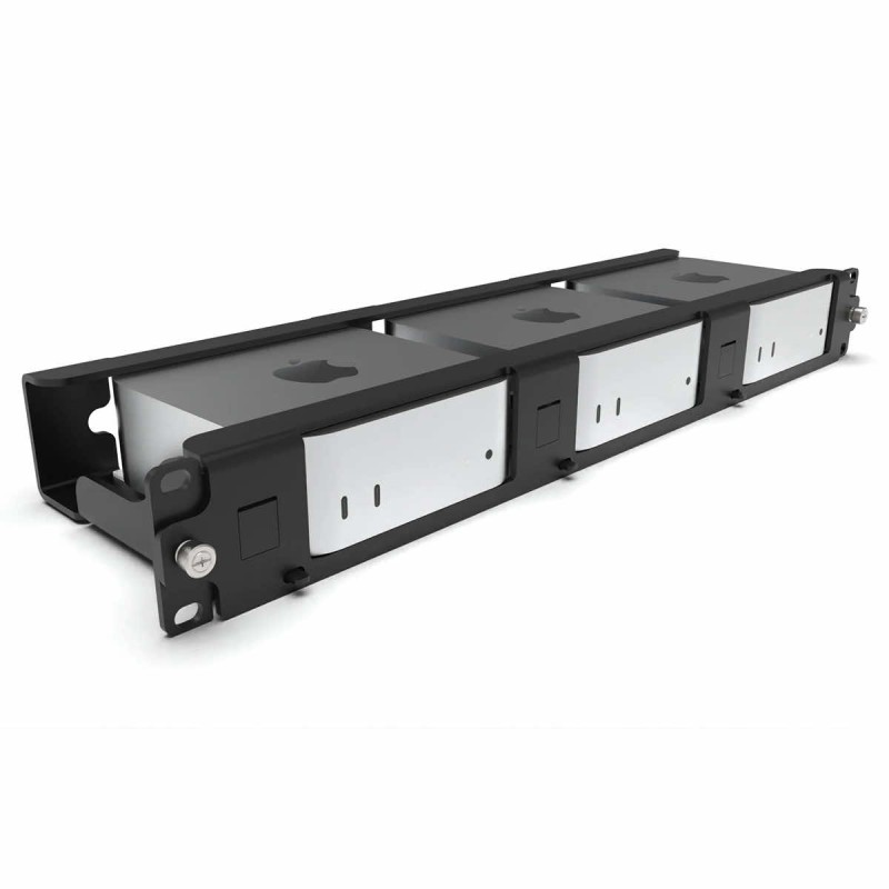 Stelaż MacRack Mac mini 2024+ Rack 19″ 2U na 1-3 Apple Mac mini 2024+
