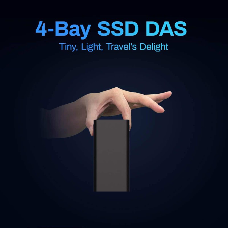 TerraMaster D4 SSD 4x M.2 SSD NVMe Thunderbolt, USB-C 40 Gb/s do 32TB bez dysków