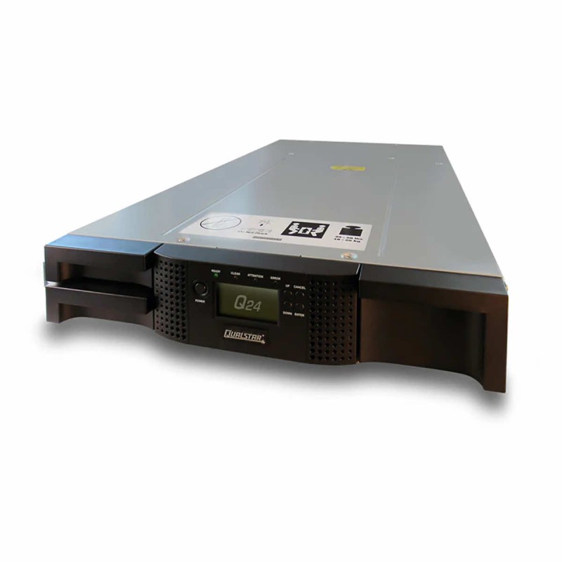 Qualstar Q24 Compact Mid-Range LTO Tape Library with SAS LTO-8 Drive rack 19" 24x cartridge 288/1720TB 3 year warranty