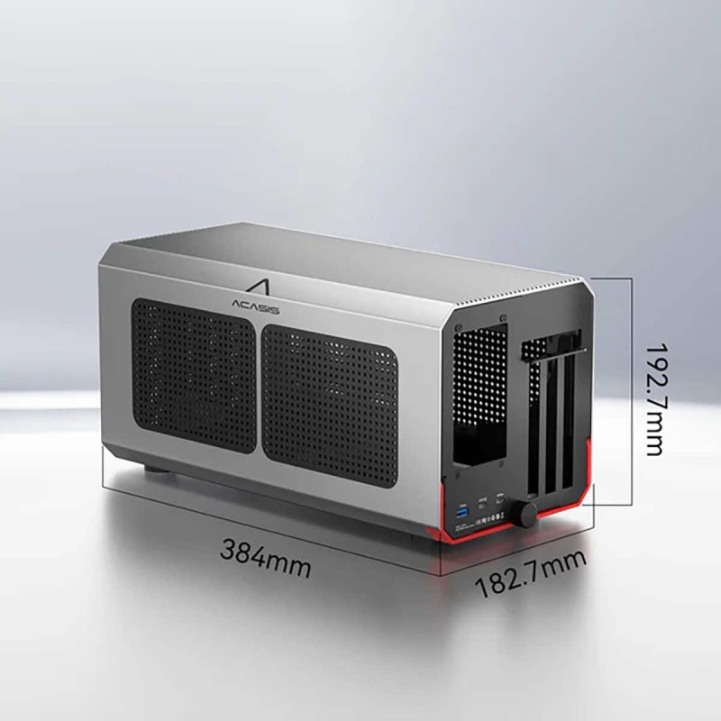 Acasis eGPU Dock 40Gb/s External Box for 1x PCIe 3.0 x16 to Thunderbolt | USB4 with USB-A 10Gb/s | bez zasilacza