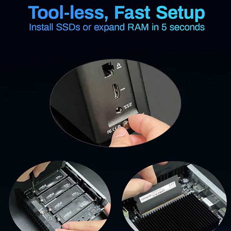 NAS TerraMaster F4 SSD 4x  All-Flash M.2 SSD NVMe 5GbE 8GBDDR5 USB3.2