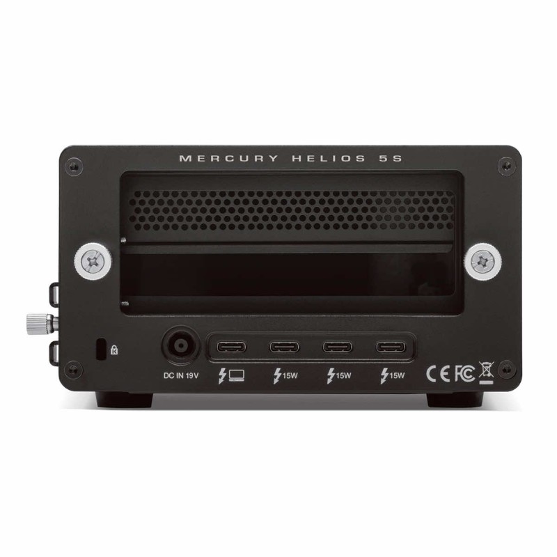 OWC Mercury Helios 5S Thunderbolt 5 80Gb/s PCIe Expansion Solution 1x PCIe 4.0 x4 slot, 4x Thunderbolt port