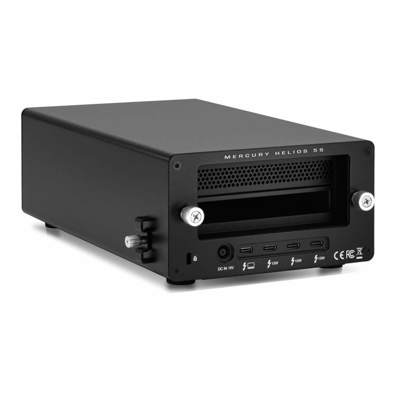 OWC Mercury Helios 5S Thunderbolt 5 80Gb/s PCIe Expansion Solution 1x PCIe 4.0 x4 slot, 4x Thunderbolt port
