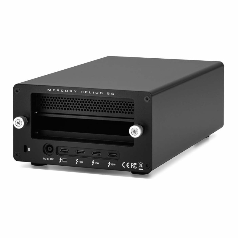 OWC Mercury Helios 5S Thunderbolt 5 80Gb/s PCIe Expansion Solution 1x PCIe 4.0 x4 slot, 4x Thunderbolt port
