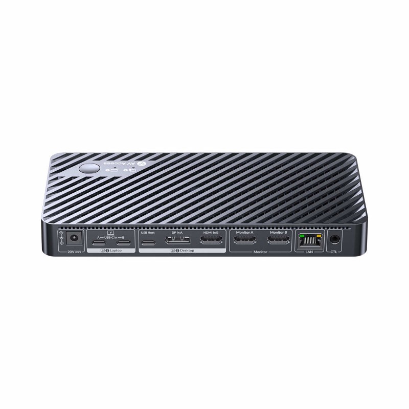 iDock M10 KVM Switch Docking Station for MacBook and PC 2x 4K HDMI 1x Laptop + 1x Desktop, 100W Charging, 10-in-1 USB-C Dock