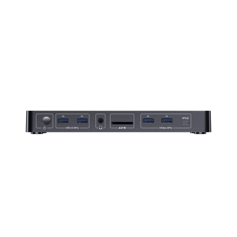 iDock M10 KVM Switch Docking Station for MacBook and PC 2x 4K HDMI 1x Laptop + 1x Desktop, 100W Charging, 10-in-1 USB-C Dock