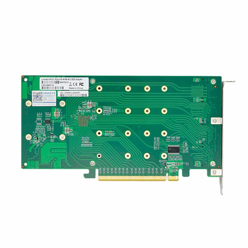 4x SSD NVMe M.2 controller for PCIe 3.0 x16 PEX8747 without bifurcation Windows macOS Linux RedHat