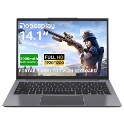 14,1-calowy przenośny monitor IPS Dopesplay 1200p HDR z klawiaturą i wbudowanym akumulatorem 5000 mAh
