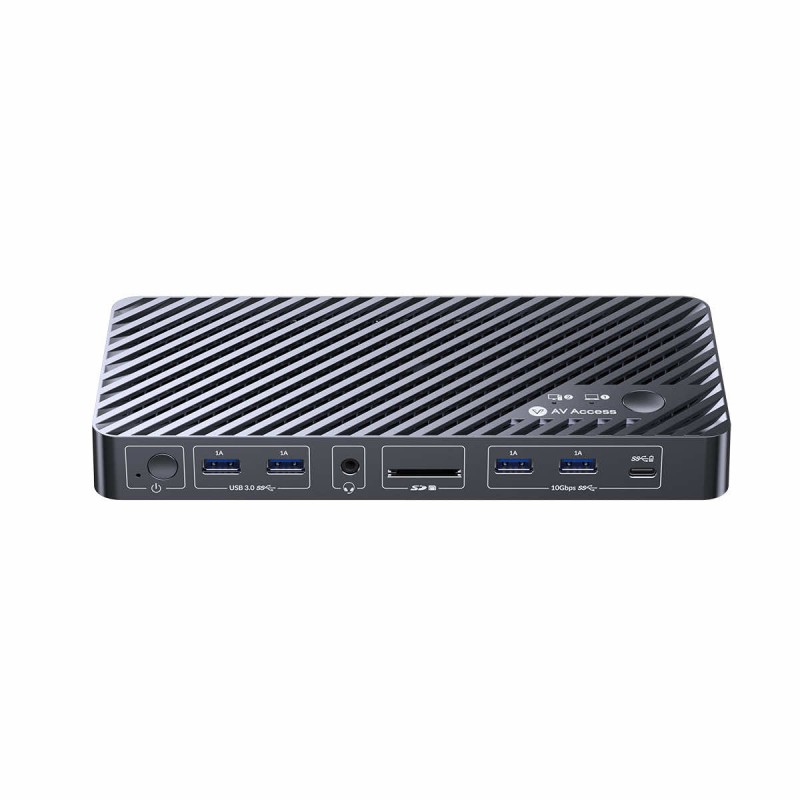 iDock B10 USB-C KVM Switch Docking Station 1 Laptop & 1 Desktop, 8K@60Hz Dual Monitors, 100W PD, USB 3.2, 1GbE