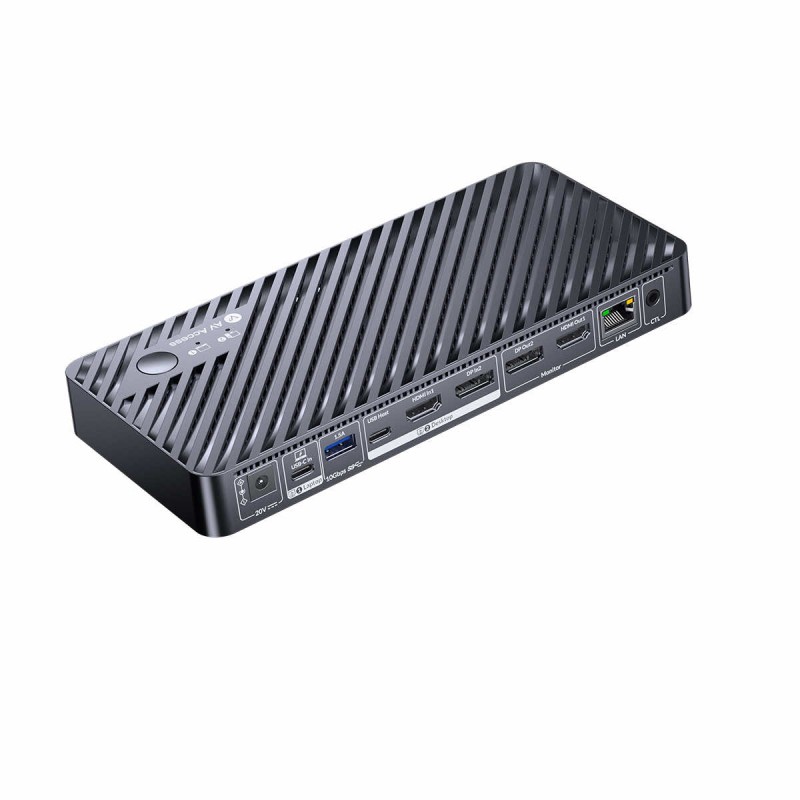 iDock B10 USB-C KVM Switch Docking Station 1 Laptop & 1 Desktop, 8K@60Hz Dual Monitors, 100W PD, USB 3.2, 1GbE