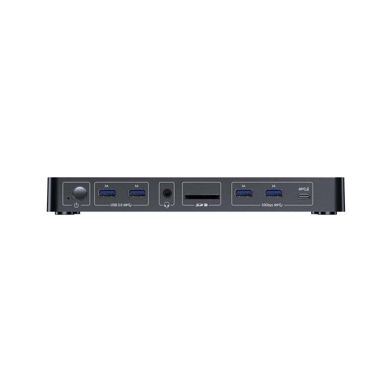 iDock B10 USB-C KVM Switch Docking Station 1 Laptop & 1 Desktop, 8K@60Hz Dual Monitors, 100W PD, USB 3.2, 1GbE