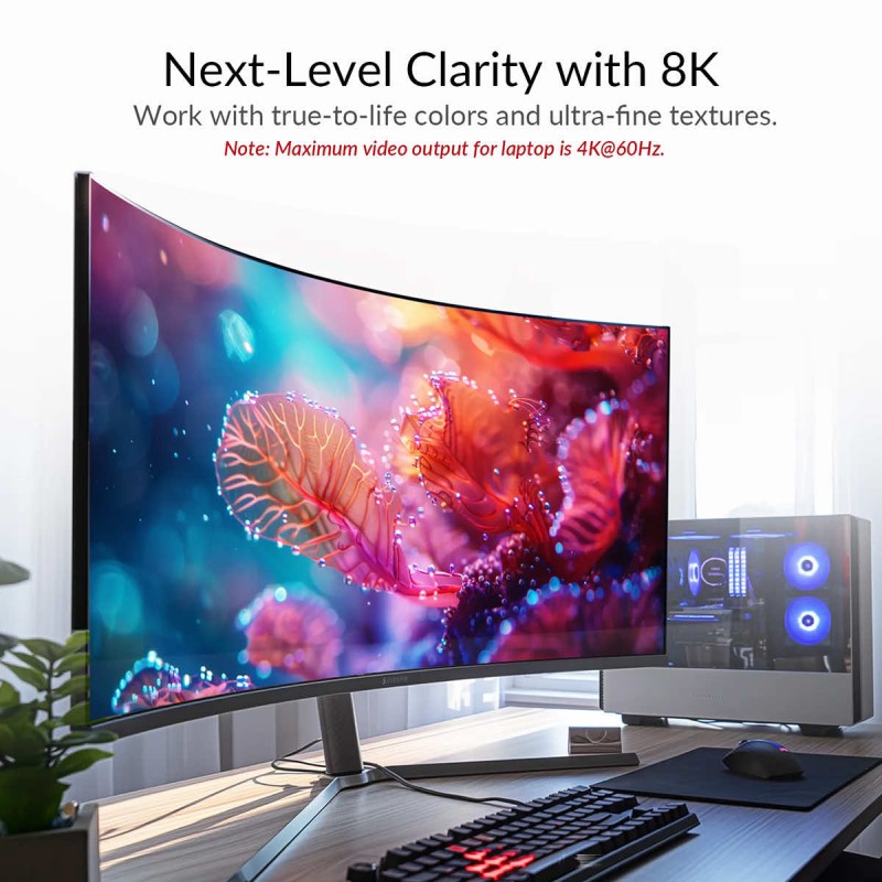 iDock B23 8K Triple Monitor KVM Switch Docking Station for a Desktop and a Laptop (100W PD), 12-in-1, 8K@60Hz