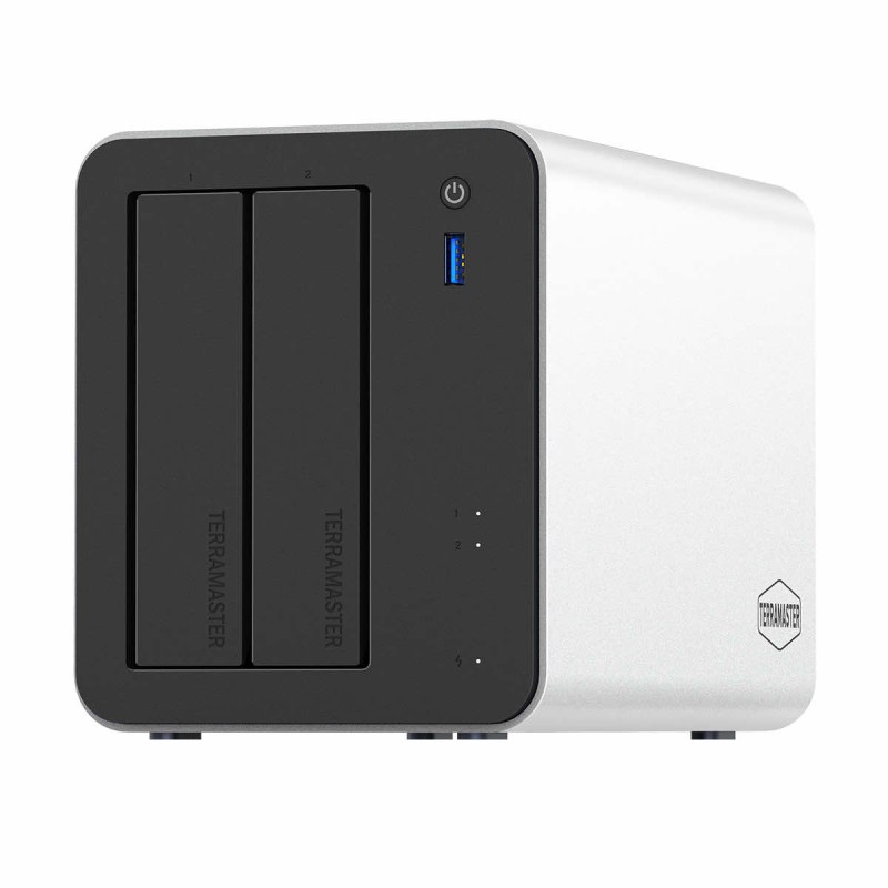 NAS TerraMaster F2-425 Plus 1x256GB NVMe + 2xM.2 Slot 0TB HDD 2x 5GbE 8GBRAM 4xUSB Preinstalowany TOS