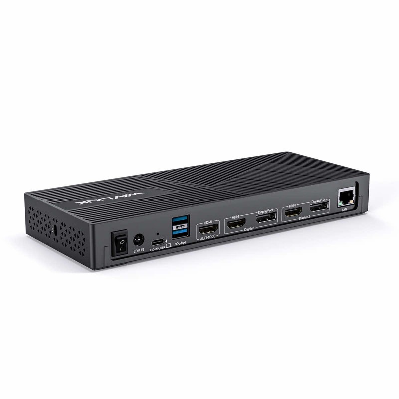 WavLink USB-C 15-in-1 Triple 4K Display docking station with DisplayLink 3x 4K Display | 1GbE LAN | 6x USB 10 Gbs | 100W PD