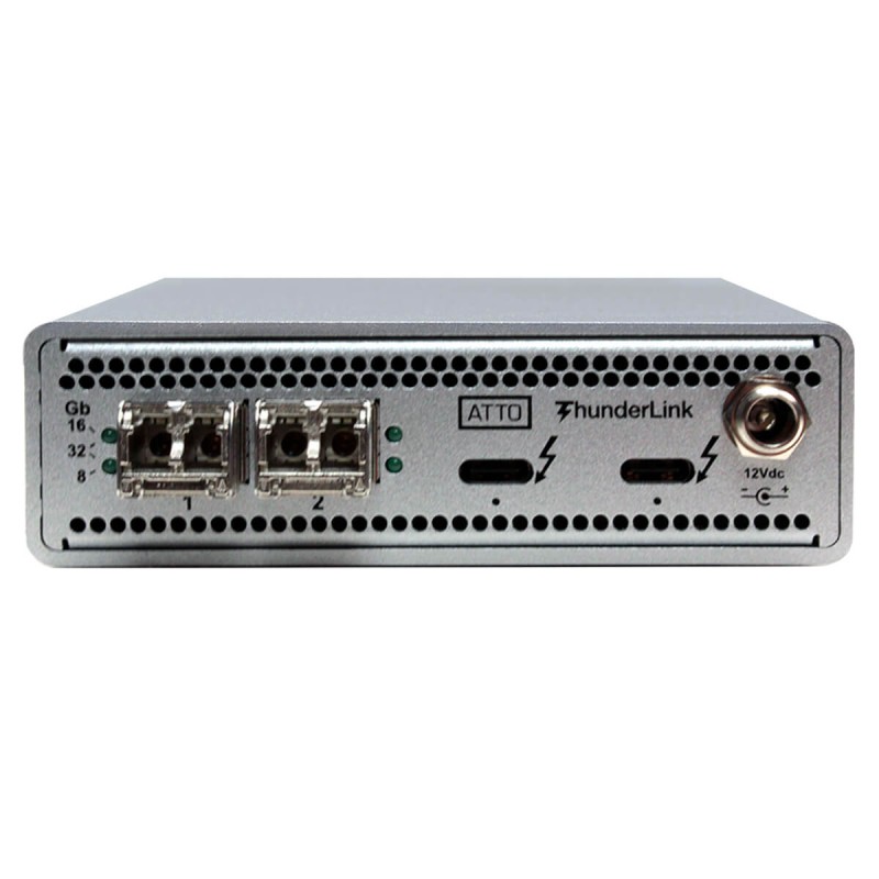 ATTO ThunderLink FC-3322 with Dual 32Gb FC inc. Optical SFP+ LC LR Single Mode
