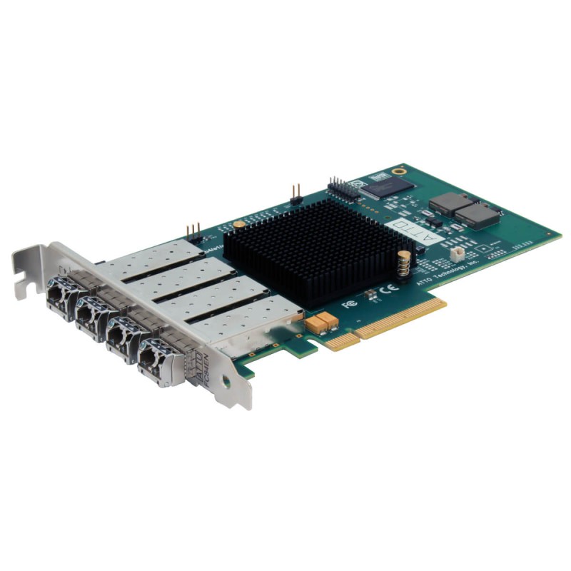 ATTO Celerity FC-84EN 8Gb FC 4Ch. PCIe x8 Gen2.0 Optical SFP+ LC Low Profile HBA